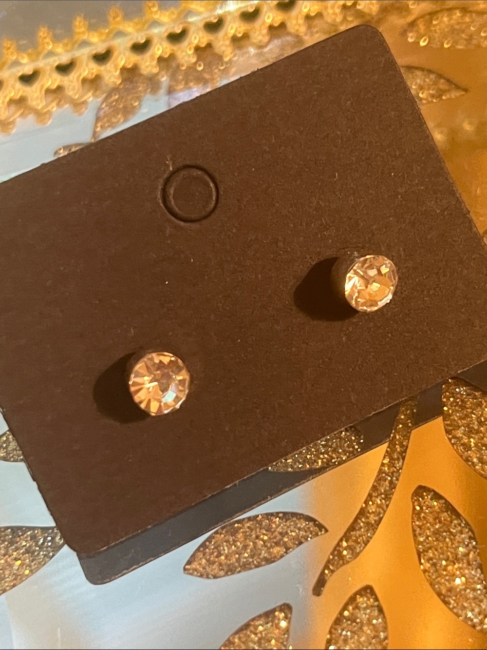 Crystal Bezel Cut Stud Earrings